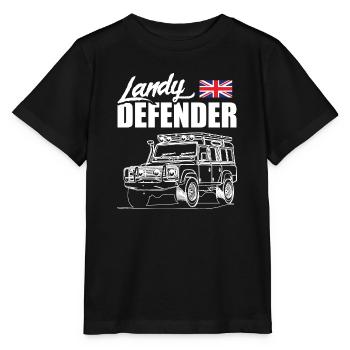 Landy Défenseur - T-shirt bio MINI CREATOR Stanley/Stella Enfant - noir - Devant - Mikhail (115cm)