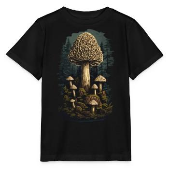 Magic morel mushroom wonder mushroom picker mushroom - Stanley/Stella MINI CREATOR Kids’ T-Shirt - black - Front - Mikhail (115cm)