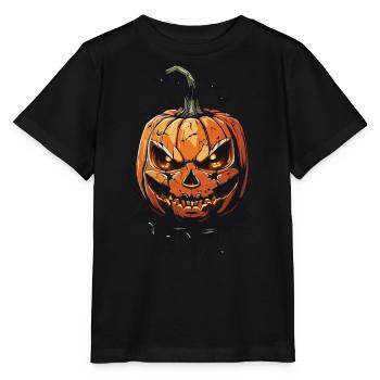 Horreur d’Halloween à minuit citrouille effrayante - T-shirt bio MINI CREATOR Stanley/Stella Enfant - noir - Devant - Mikhail (115cm)