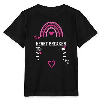 Heart Breaker - Valentine's Day - Stanley/Stella MINI CREATOR Kids’ T-Shirt - black - Front - Mikhail (115cm)