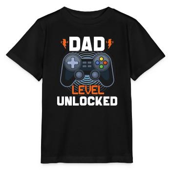 Dad level unlocked - Stanley/Stella MINI CREATOR Kids’ T-Shirt - black - Front - Mikhail (115cm)
