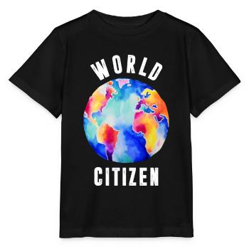 World Citizen Graphic - Stanley/Stella MINI CREATOR Kids’ T-Shirt - black - Front - Mikhail (115cm)