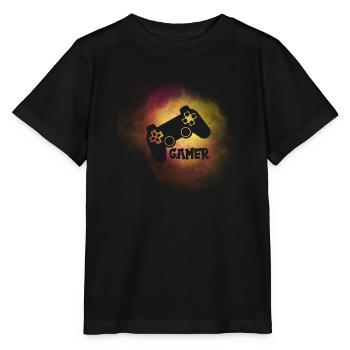 Gamer Gamer-Gamepad - Stanley/Stella Kinder T-Shirt MINI CREATOR  - Schwarz - Vorne - Mikhail (115cm)