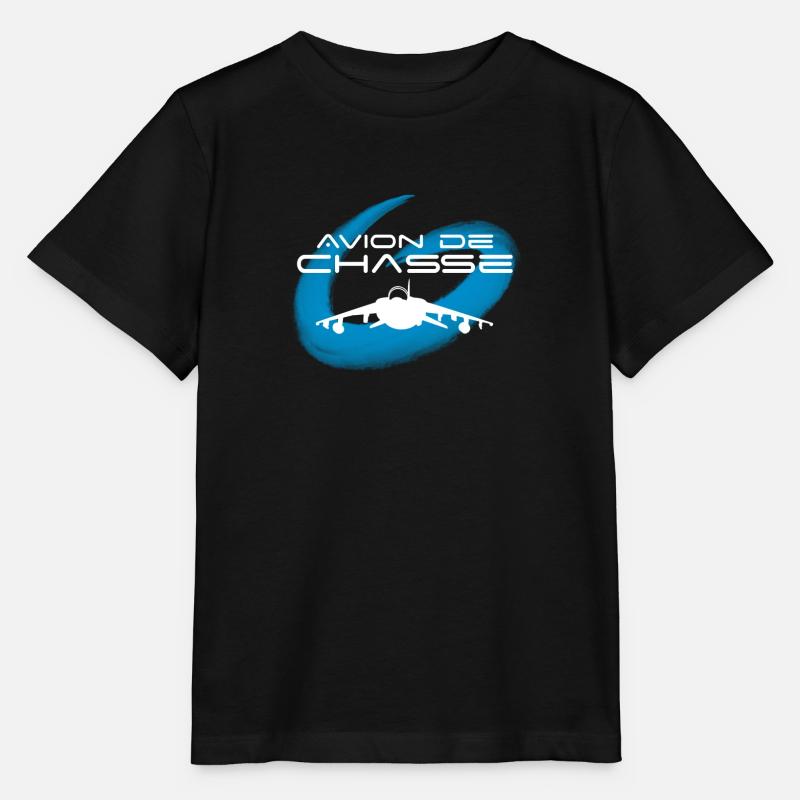 Avion de chasse - T-shirt bio MINI CREATOR Stanley/Stella Enfant - noir
