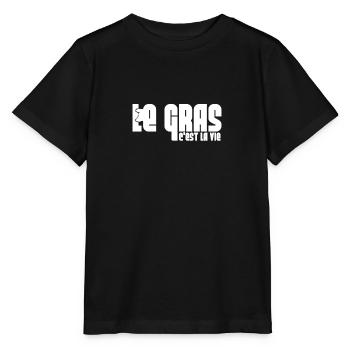 Le gras c'est la vie - T-shirt bio MINI CREATOR Stanley/Stella Enfant - noir - Devant - Mikhail (115cm)