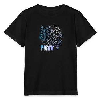 Viking Fenrir symbol - Stanley/Stella MINI CREATOR Kids’ T-Shirt - black - Front - Mikhail (115cm)