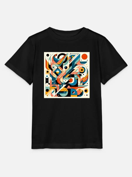 Abstraktes Kunstwerk - Stanley/Stella Kinder T-Shirt MINI CREATOR  - Schwarz