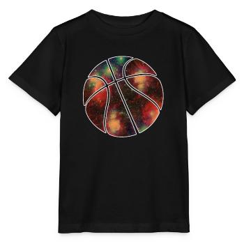 basketball galaxy - T-shirt bio MINI CREATOR Stanley/Stella Enfant - noir - Devant - Mikhail (115cm)