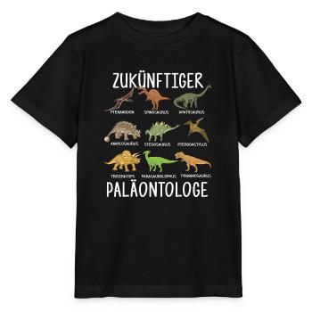 Future paleontologist Dino researchers - Stanley/Stella MINI CREATOR Kids’ T-Shirt - black - Front - Mikhail (115cm)
