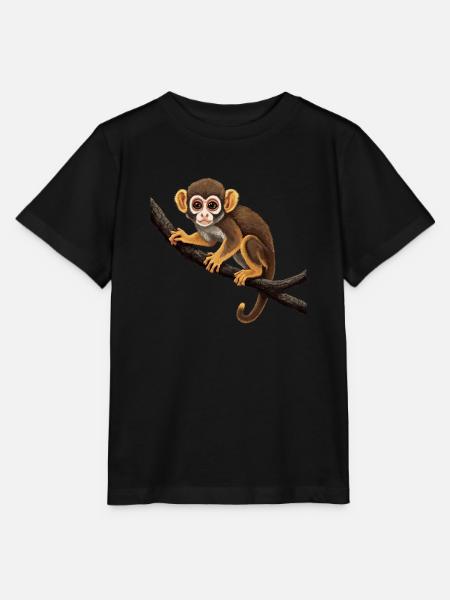 Totenkopfäffchen Totenkopfaffe Affe Affen Baby - Stanley/Stella Kinder T-Shirt MINI CREATOR  - Schwarz