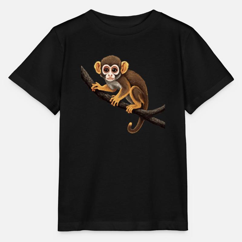 Écureuil singe Écureuil singe singe singe bébé - T-shirt bio MINI CREATOR Stanley/Stella Enfant - noir