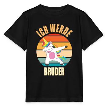 Ich werde bruder - Einschulung Dino - Stanley/Stella Kinder T-Shirt MINI CREATOR  - Schwarz - Vorne - Mikhail (115cm)