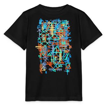 Muster / Bauhaus -Teppich - Stanley/Stella Kinder T-Shirt MINI CREATOR  - Schwarz - Vorne - Mikhail (115cm)