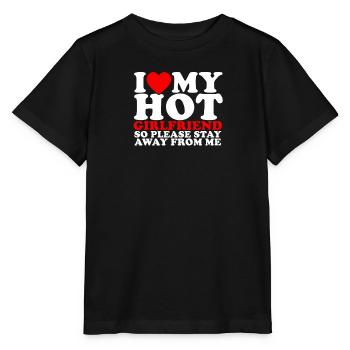 J'AIME MA PETITE AMIE CHAUDE ALORS RESTEZ LOIN DE MOI - - T-shirt bio MINI CREATOR Stanley/Stella Enfant - noir - Devant - Mikhail (115cm)