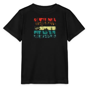 Forest Outdoor Camper Wild - Nature - T-shirt bio MINI CREATOR Stanley/Stella Enfant - noir - Devant - Mikhail (115cm)