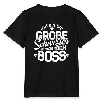 Big sister boss child birth pregnancy - Stanley/Stella MINI CREATOR Kids’ T-Shirt - black - Front - Mikhail (115cm)