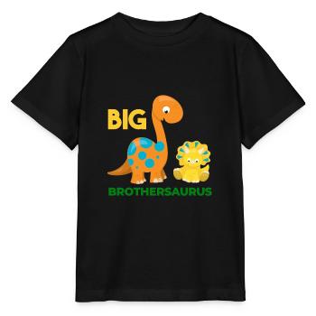 Der große Bruder des Dinosauriers Brontosaurus - Stanley/Stella Kinder T-Shirt MINI CREATOR  - Schwarz - Vorne - Mikhail (115cm)