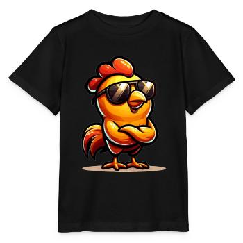 Lustiges Huhn Huhn Lustiges Bild - Stanley/Stella Kinder T-Shirt MINI CREATOR  - Schwarz - Vorne - Mikhail (115cm)