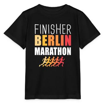 Finisher Berlin Marathon Lauf Laufen - Stanley/Stella Kinder T-Shirt MINI CREATOR  - Schwarz - Vorne - Mikhail (115cm)