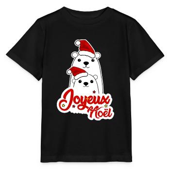 Joyeux Noel Noël fêter noël - T-shirt bio MINI CREATOR Stanley/Stella Enfant - noir - Devant - Mikhail (115cm)
