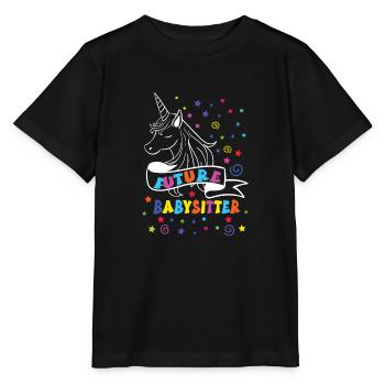 Babysitter - Stanley/Stella MINI CREATOR Kids’ T-Shirt - black - Front - Mikhail (115cm)