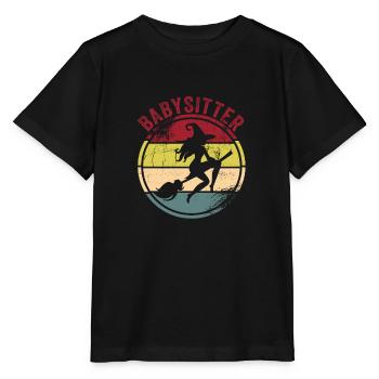 Babysitter - Stanley/Stella MINI CREATOR Kids’ T-Shirt - black - Front - Mikhail (115cm)