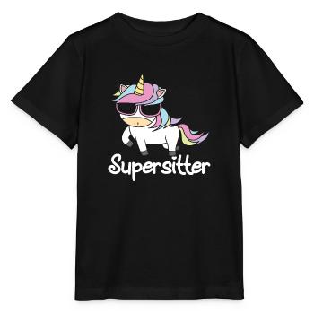 Babysitter - Stanley/Stella MINI CREATOR Kids’ T-Shirt - black - Front - Mikhail (115cm)