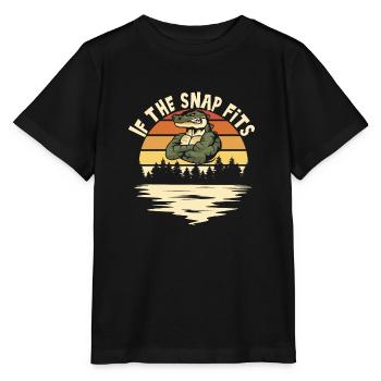 Echse Gator - Stanley/Stella Kinder T-Shirt MINI CREATOR  - Schwarz - Vorne - Mikhail (115cm)