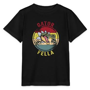 Echse Gator - Stanley/Stella Kinder T-Shirt MINI CREATOR  - Schwarz - Vorne - Mikhail (115cm)