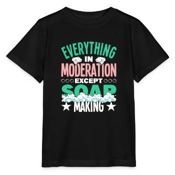 Seife machen - Stanley/Stella Kinder T-Shirt MINI CREATOR  - Schwarz - Vorne - Mikhail (115cm)