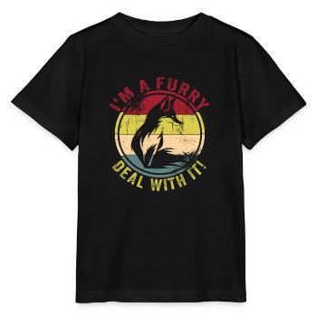 Furry Fandom - Stanley/Stella MINI CREATOR Kids’ T-Shirt - black - Front - Mikhail (115cm)