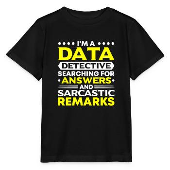 Daten Analytiker Datenschutz Beauftragter - Stanley/Stella Kinder T-Shirt MINI CREATOR  - Schwarz - Vorne - Mikhail (115cm)