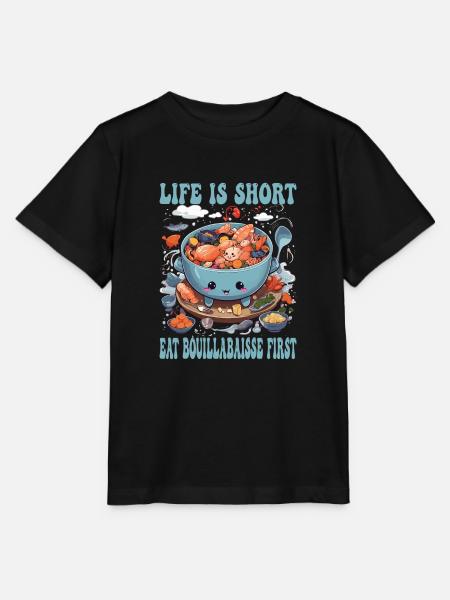 Französisches Essen - Stanley/Stella Kinder T-Shirt MINI CREATOR - Schwarz