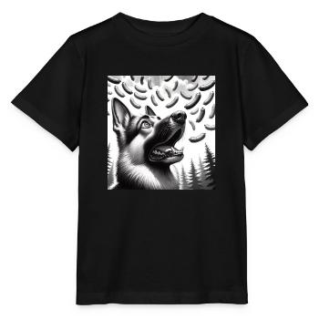 Schäferhund - Stanley/Stella Kinder T-Shirt MINI CREATOR  - Schwarz - Vorne - Mikhail (115cm)