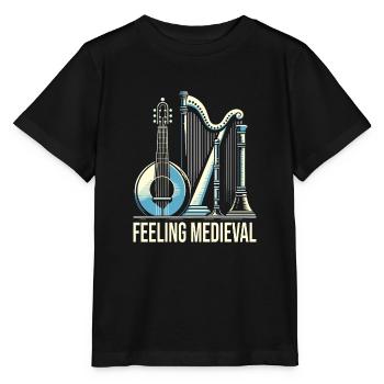 Marché médiéval - T-shirt bio MINI CREATOR Stanley/Stella Enfant - noir - Devant - Mikhail (115cm)