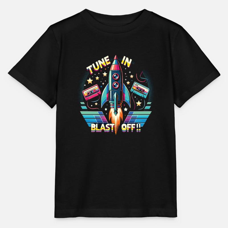 Rocket - Stanley/Stella MINI CREATOR Kids’ T-Shirt - black