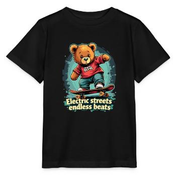 Planche à roulettes E - T-shirt bio MINI CREATOR Stanley/Stella Enfant - noir - Devant - Mikhail (115cm)