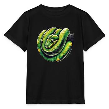 Schlange - Stanley/Stella Kinder T-Shirt MINI CREATOR  - Schwarz - Vorne - Mikhail (115cm)