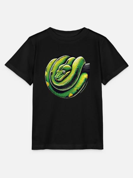 Schlange - Stanley/Stella Kinder T-Shirt MINI CREATOR  - Schwarz