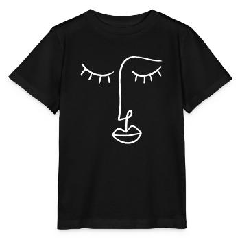 Glamour Woman Face Lines - Stanley/Stella MINI CREATOR Kids’ T-Shirt - black - Front - Mikhail (115cm)