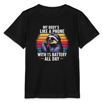 Humour de bureau - T-shirt bio MINI CREATOR Stanley/Stella Enfant - noir - Devant - Mikhail (115cm)