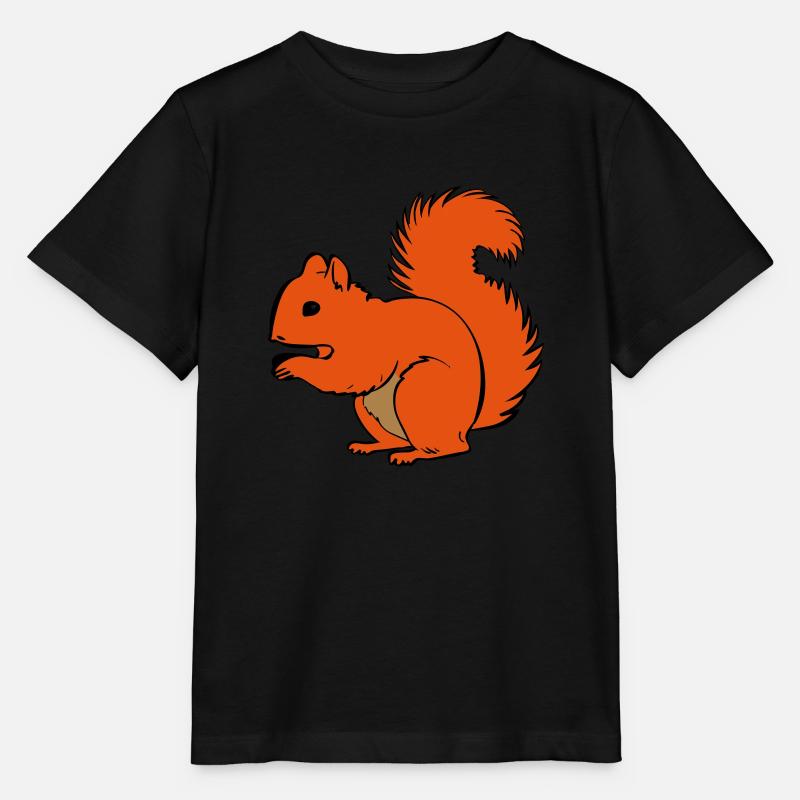 Eichhörnchen - Stanley/Stella Kinder T-Shirt MINI CREATOR  - Schwarz