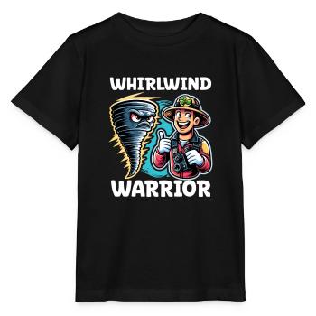 Meteorology children's tornado storm, The storm fan - Stanley/Stella MINI CREATOR Kids’ T-Shirt - black - Front - Mikhail (115cm)
