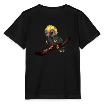 Bébé perroquet Ara oiseau - T-shirt bio MINI CREATOR Stanley/Stella Enfant - noir - Devant - Mikhail (115cm)