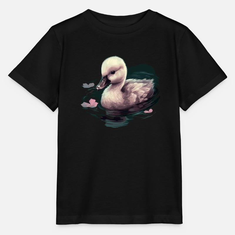 Bébé cygne Oiseau Poussin - T-shirt bio MINI CREATOR Stanley/Stella Enfant - noir