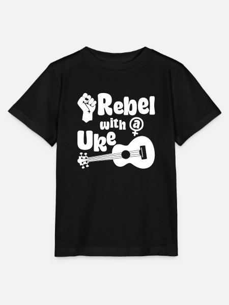 Féministe rebelle avec un uke - T-shirt bio MINI CREATOR Stanley/Stella Enfant - noir