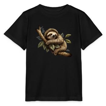 Paresseux Animal Paresseux Bébé - T-shirt bio MINI CREATOR Stanley/Stella Enfant - noir - Devant - Mikhail (115cm)