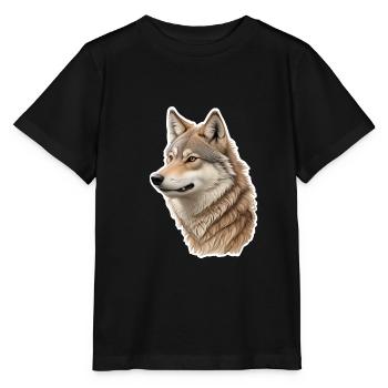 Wolf - Stanley/Stella MINI CREATOR Kids’ T-Shirt - black - Front - Mikhail (115cm)