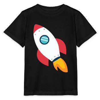 fusée - T-shirt bio MINI CREATOR Stanley/Stella Enfant - noir - Devant - Mikhail (115cm)