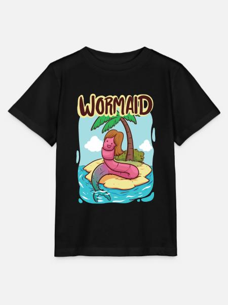 Wormaid - Der Wurm, der zur Meerjungfrau wurde - Stanley/Stella Kinder T-Shirt MINI CREATOR  - Schwarz